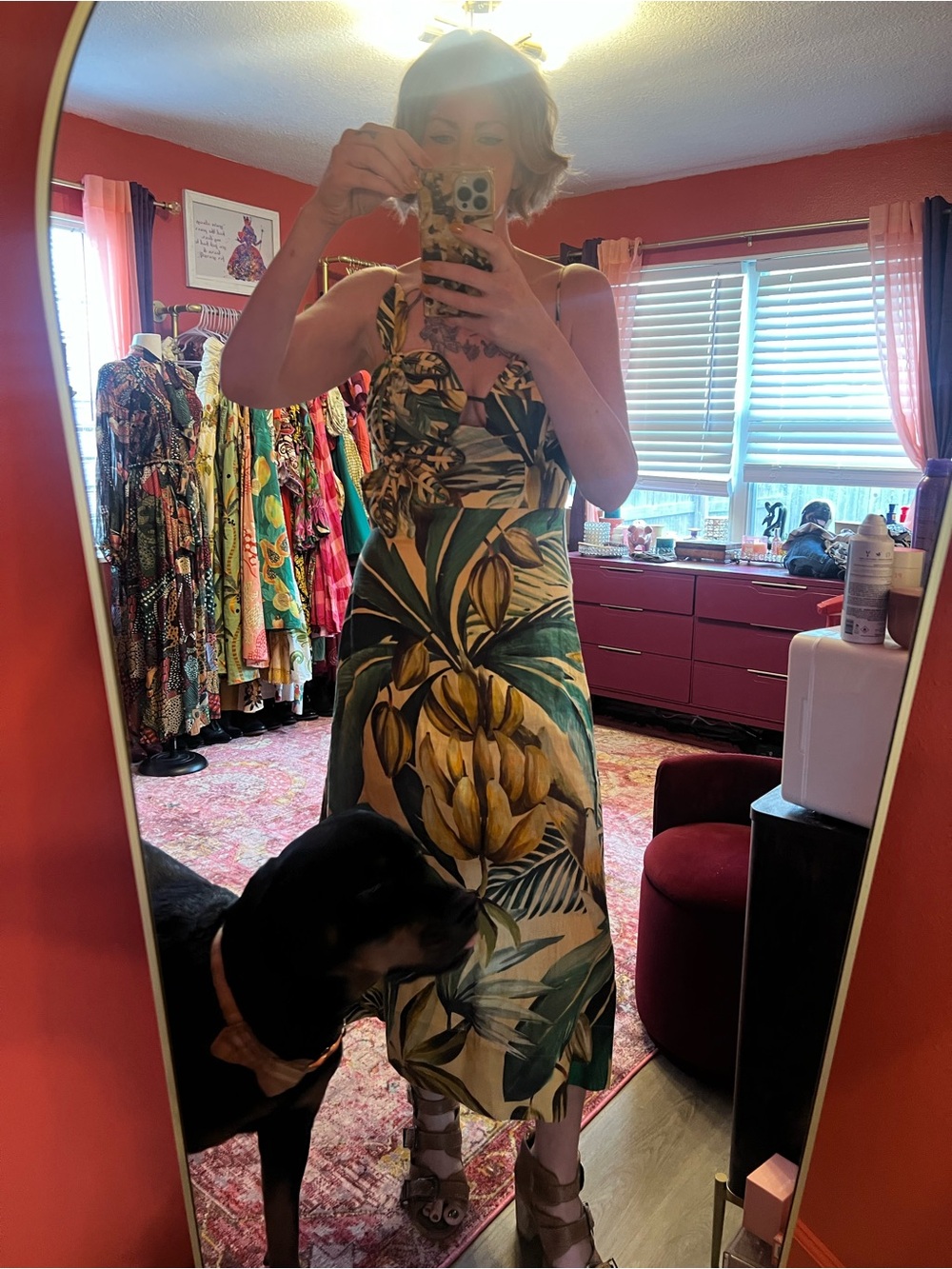 Farm Rio 3d print tropical dress